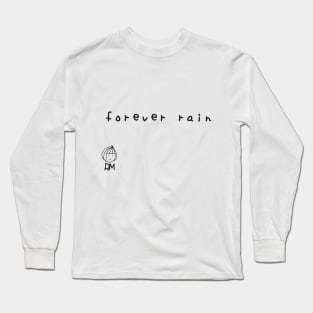 Forever Rain - RM BTS'Lyrics Black Version Long Sleeve T-Shirt